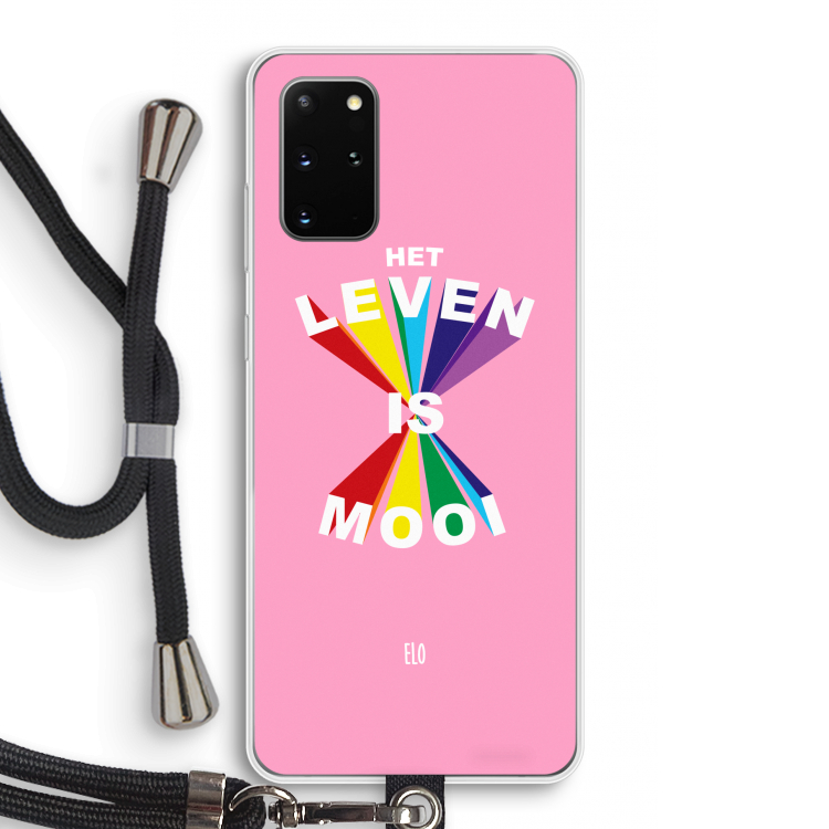 Het Leven Is Mooi: Samsung Galaxy S20 Plus Transparant Hoesje met koord