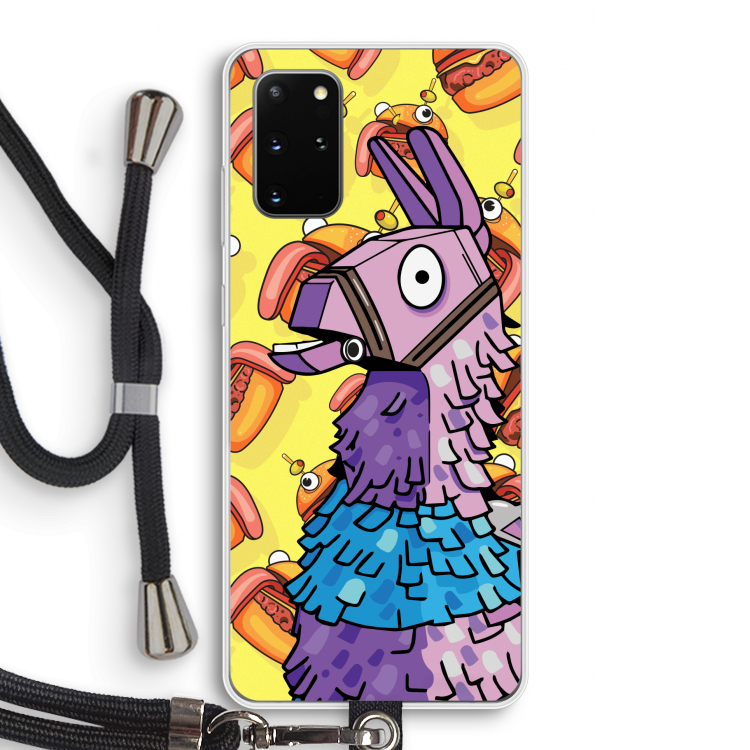Loot Burger: Samsung Galaxy S20 Plus Transparant Hoesje met koord