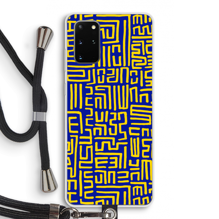 Majorelle Blue Print: Samsung Galaxy S20 Plus Transparant Hoesje met koord