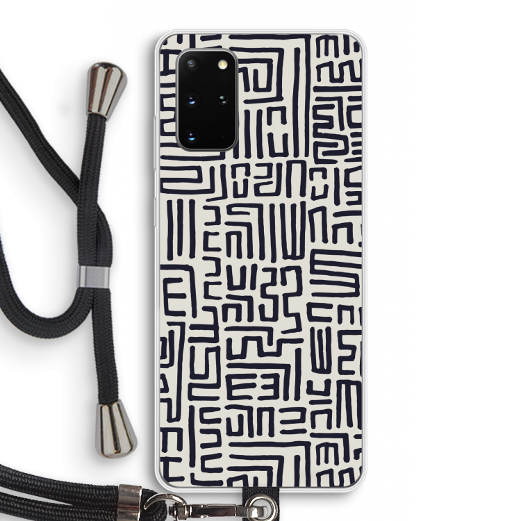 Moroccan Print: Samsung Galaxy S20 Plus Transparant Hoesje met koord