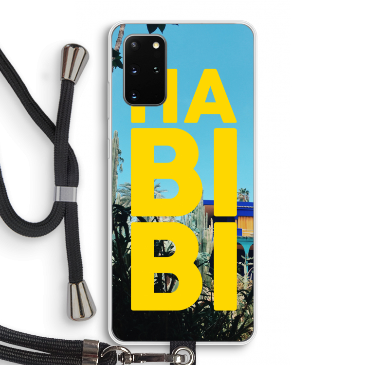 Habibi Majorelle : Samsung Galaxy S20 Plus Transparant Hoesje met koord