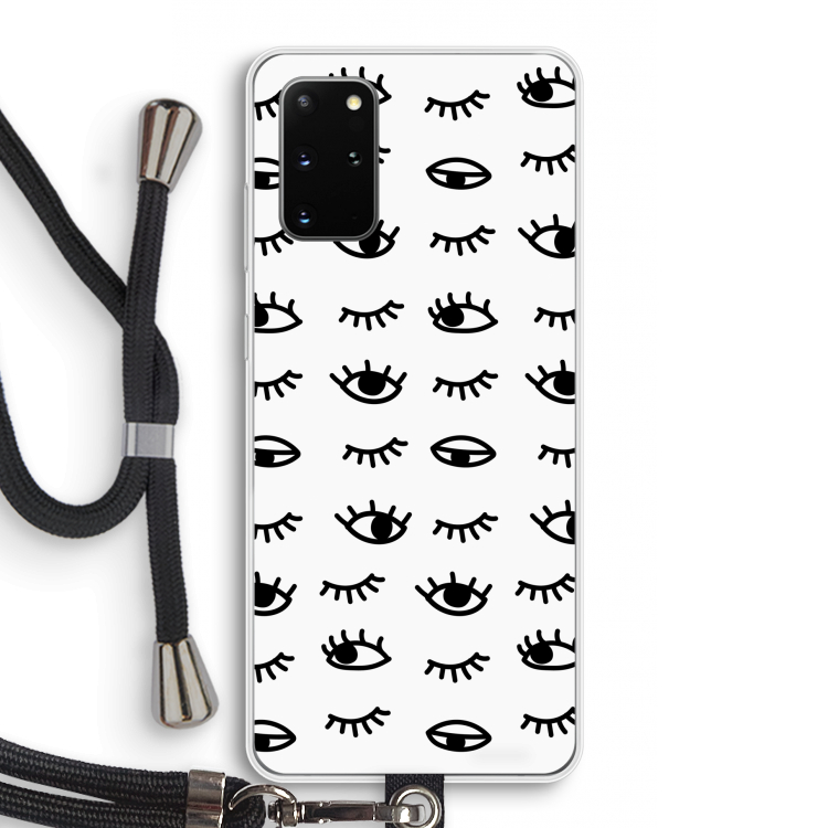 Eye pattern #2: Samsung Galaxy S20 Plus Transparant Hoesje met koord
