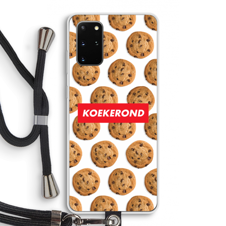 Koekerond: Samsung Galaxy S20 Plus Transparant Hoesje met koord