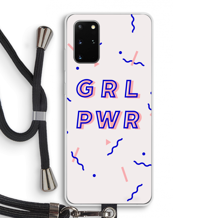 GRL PWR: Samsung Galaxy S20 Plus Transparant Hoesje met koord