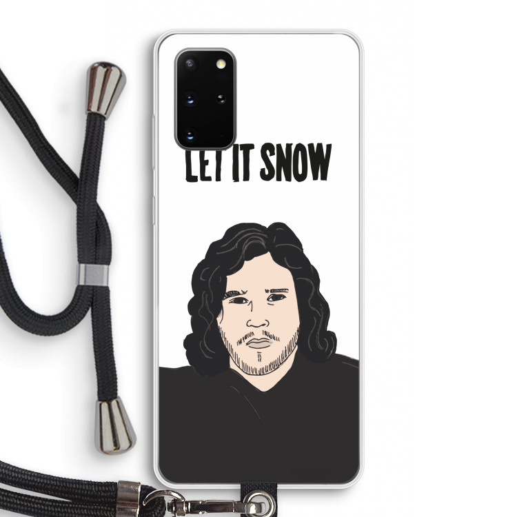 Let It Snow: Samsung Galaxy S20 Plus Transparant Hoesje met koord