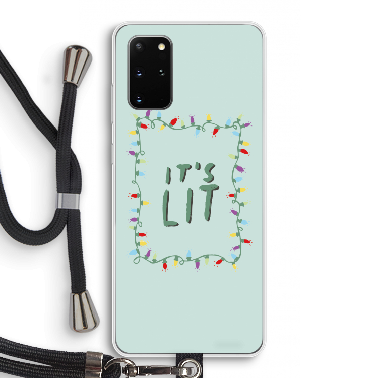 It's Lit: Samsung Galaxy S20 Plus Transparant Hoesje met koord