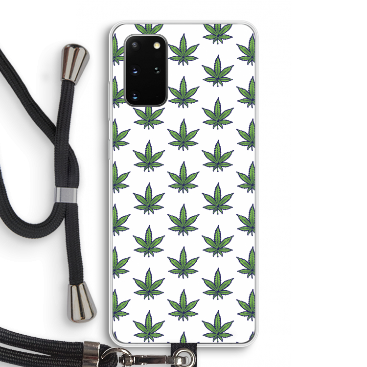 Weed: Samsung Galaxy S20 Plus Transparant Hoesje met koord