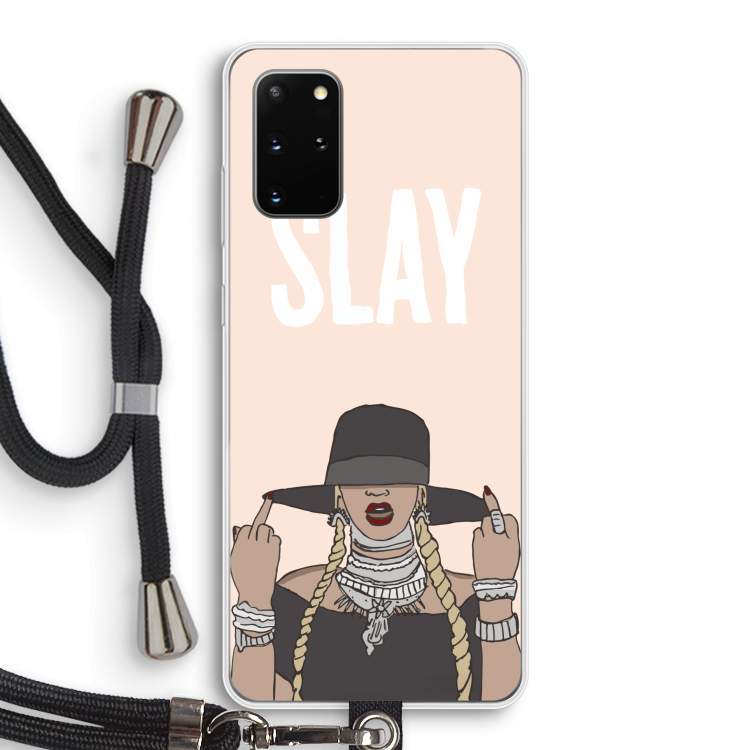Slay All Day: Samsung Galaxy S20 Plus Transparant Hoesje met koord