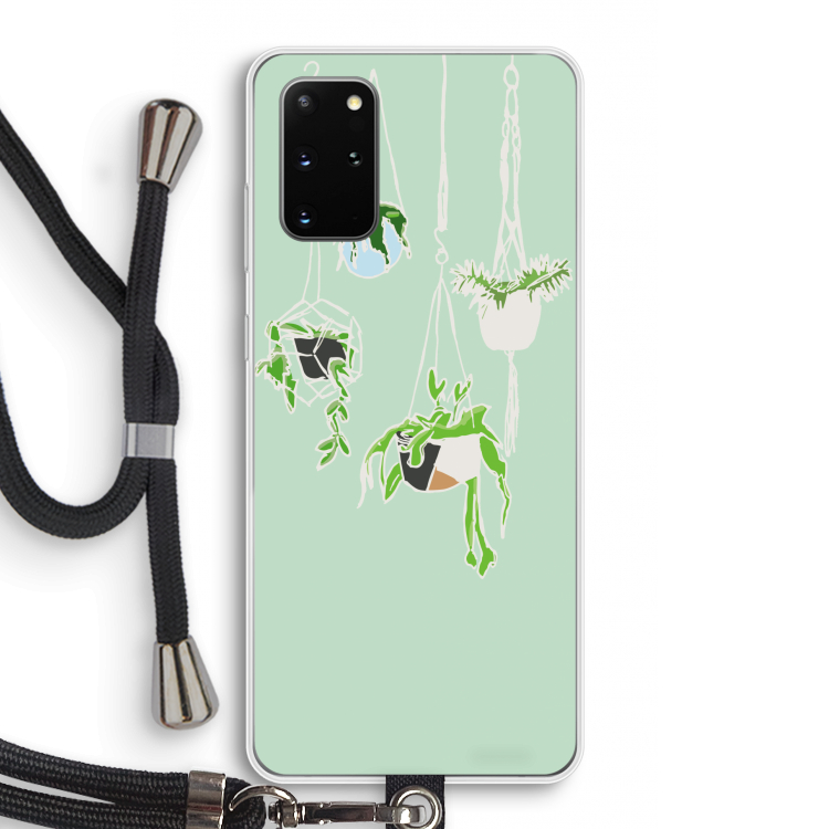 Hang In There: Samsung Galaxy S20 Plus Transparant Hoesje met koord