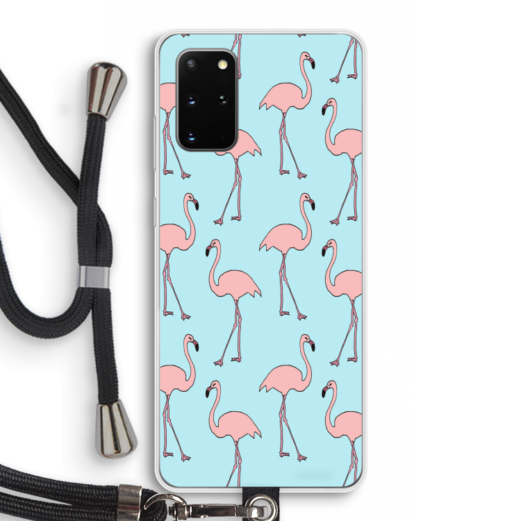 Anything Flamingoes: Samsung Galaxy S20 Plus Transparant Hoesje met koord