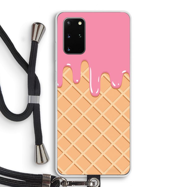 Ice cream: Samsung Galaxy S20 Plus Transparant Hoesje met koord