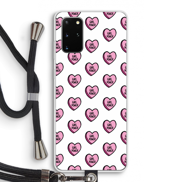 GIRL POWER: Samsung Galaxy S20 Plus Transparant Hoesje met koord