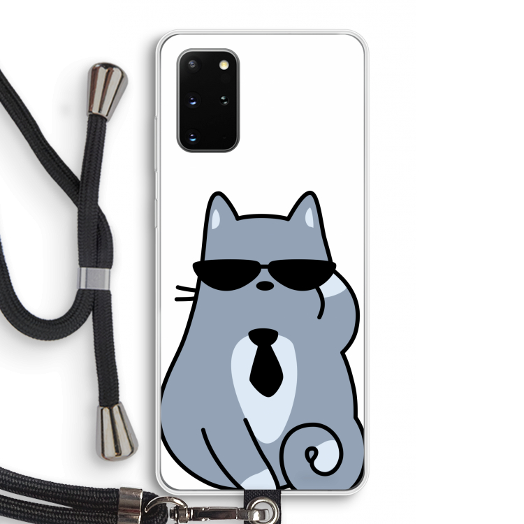 Cool cat: Samsung Galaxy S20 Plus Transparant Hoesje met koord