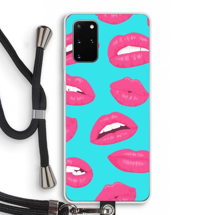 Bite my lip: Samsung Galaxy S20 Plus Transparant Hoesje met koord