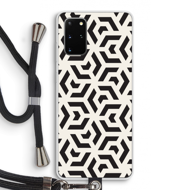 Crazy pattern: Samsung Galaxy S20 Plus Transparant Hoesje met koord