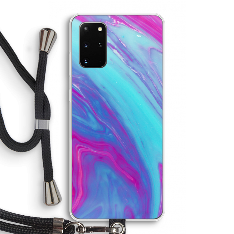 Zweverige regenboog: Samsung Galaxy S20 Plus Transparant Hoesje met koord