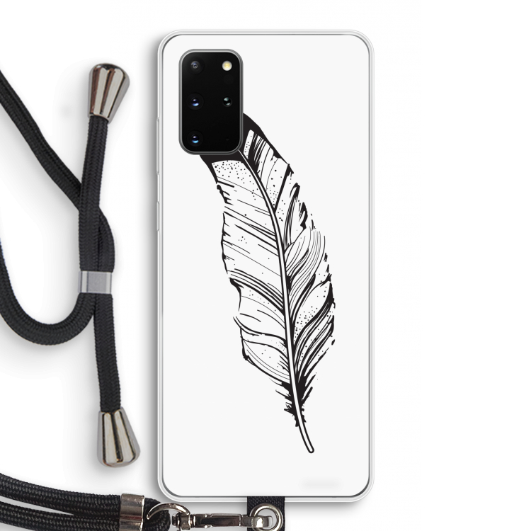 Pluim: Samsung Galaxy S20 Plus Transparant Hoesje met koord