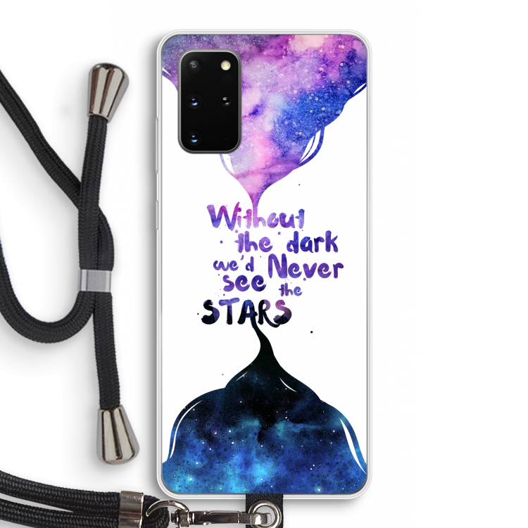 Stars quote: Samsung Galaxy S20 Plus Transparant Hoesje met koord