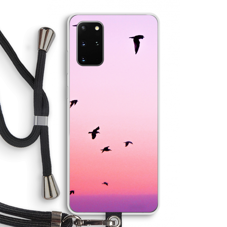 Fly away: Samsung Galaxy S20 Plus Transparant Hoesje met koord