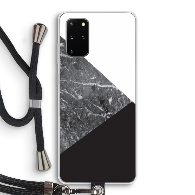 Combinatie marmer: Samsung Galaxy S20 Plus Transparant Hoesje met koord