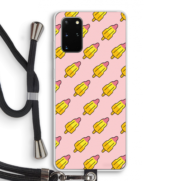 Waterijsjes: Samsung Galaxy S20 Plus Transparant Hoesje met koord