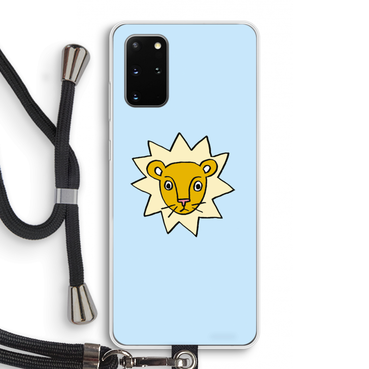 Kleine leeuw: Samsung Galaxy S20 Plus Transparant Hoesje met koord
