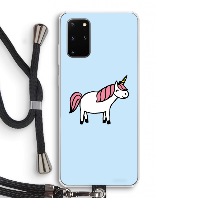 Eenhoorn: Samsung Galaxy S20 Plus Transparant Hoesje met koord