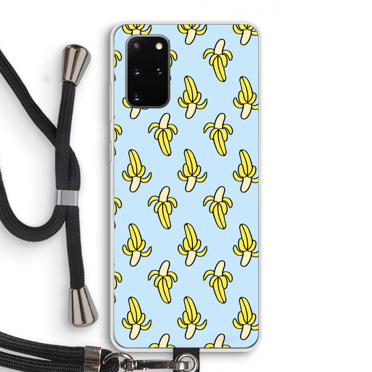Bananas: Samsung Galaxy S20 Plus Transparant Hoesje met koord