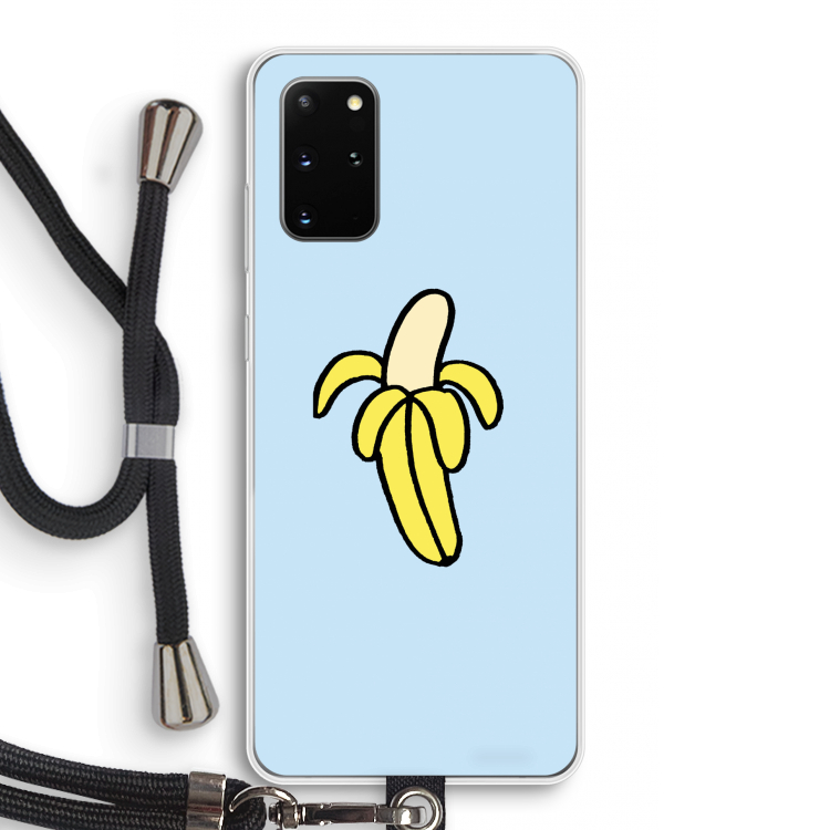 Banana: Samsung Galaxy S20 Plus Transparant Hoesje met koord