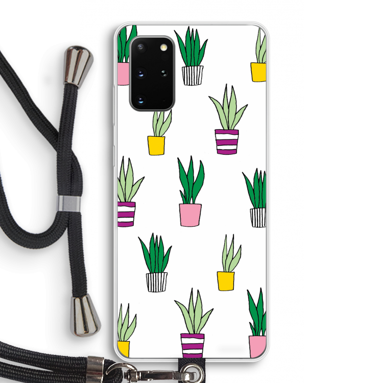 Sanseveria: Samsung Galaxy S20 Plus Transparant Hoesje met koord