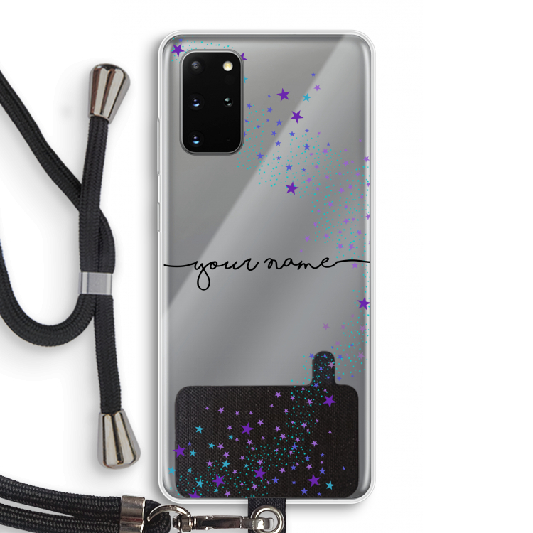 Sterren: Samsung Galaxy S20 Plus Transparant Hoesje met koord