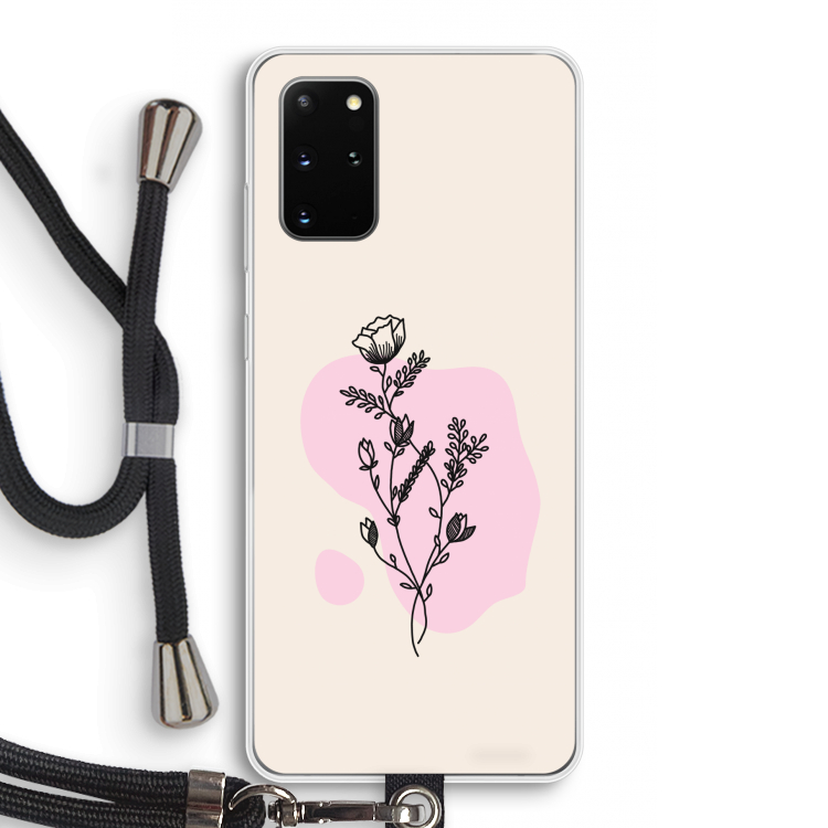 Roses are red: Samsung Galaxy S20 Plus Transparant Hoesje met koord