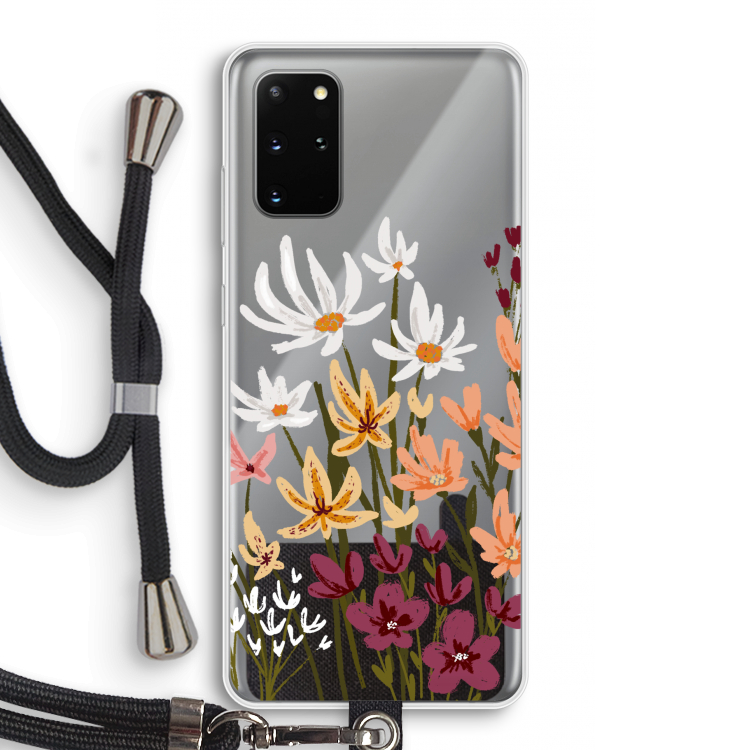 Painted wildflowers: Samsung Galaxy S20 Plus Transparant Hoesje met koord