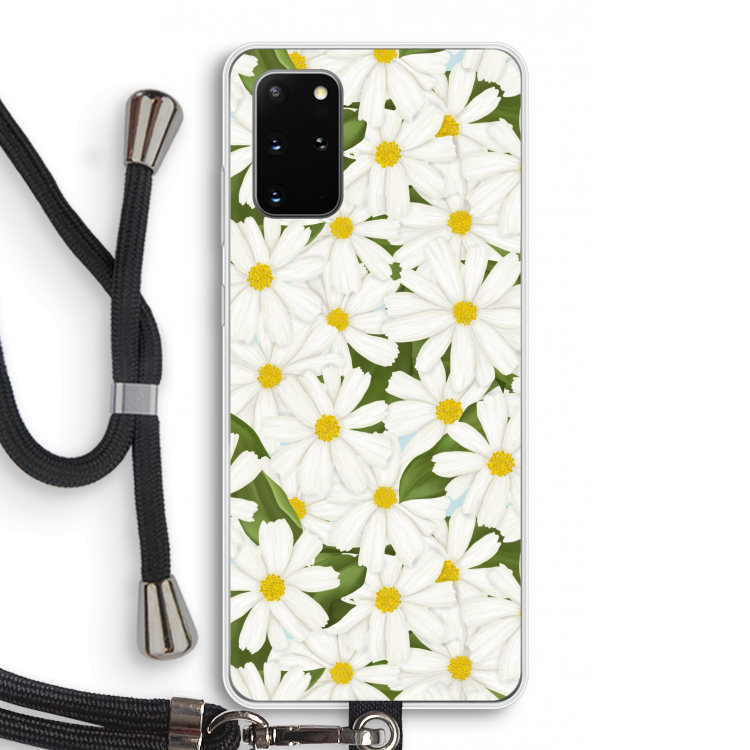 Summer Daisies: Samsung Galaxy S20 Plus Transparant Hoesje met koord