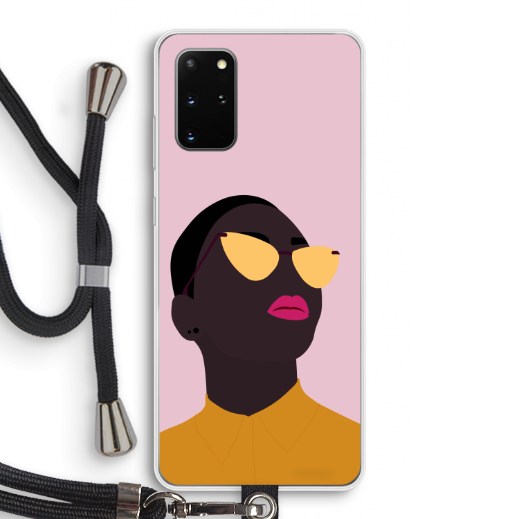 Yellow glasses: Samsung Galaxy S20 Plus Transparant Hoesje met koord