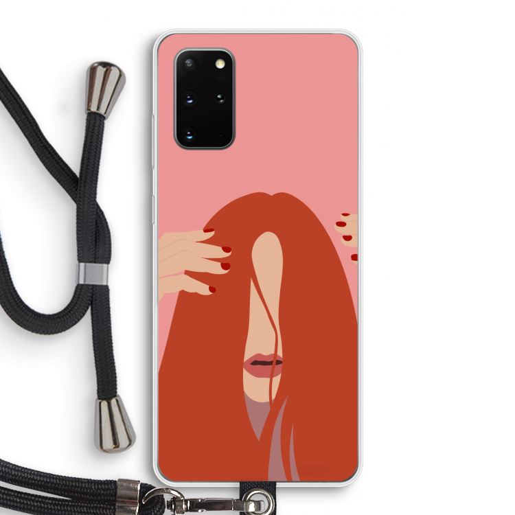 Woke up like this: Samsung Galaxy S20 Plus Transparant Hoesje met koord