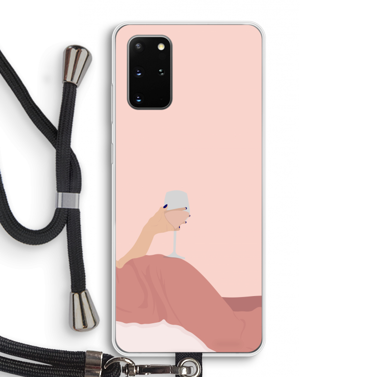 Wine: Samsung Galaxy S20 Plus Transparant Hoesje met koord