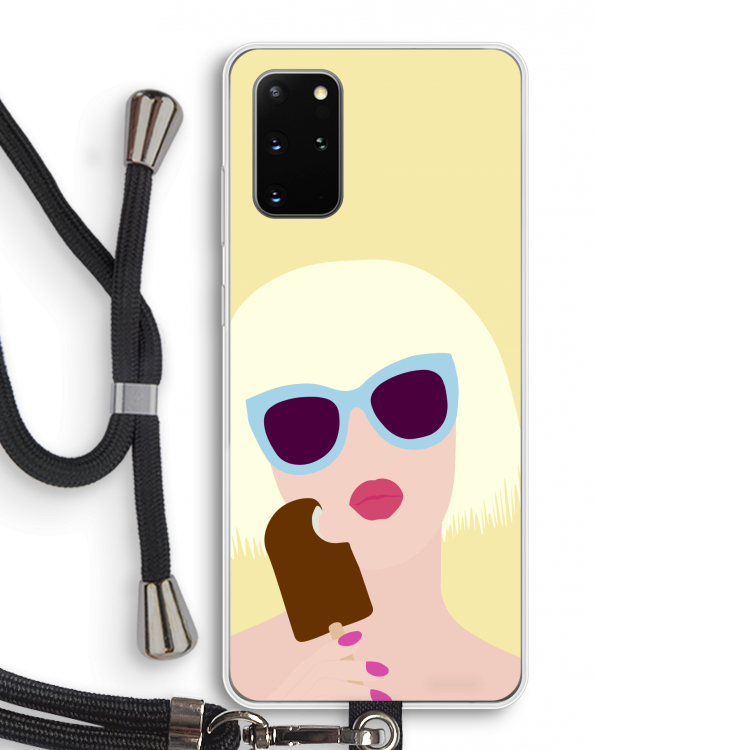 Ice cream: Samsung Galaxy S20 Plus Transparant Hoesje met koord