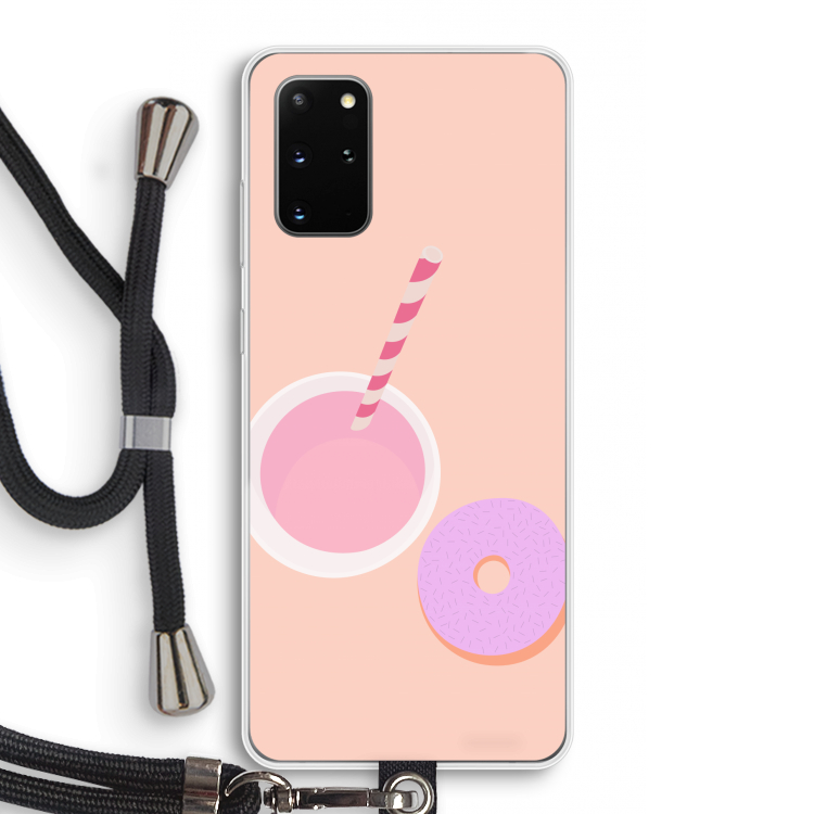Donut: Samsung Galaxy S20 Plus Transparant Hoesje met koord