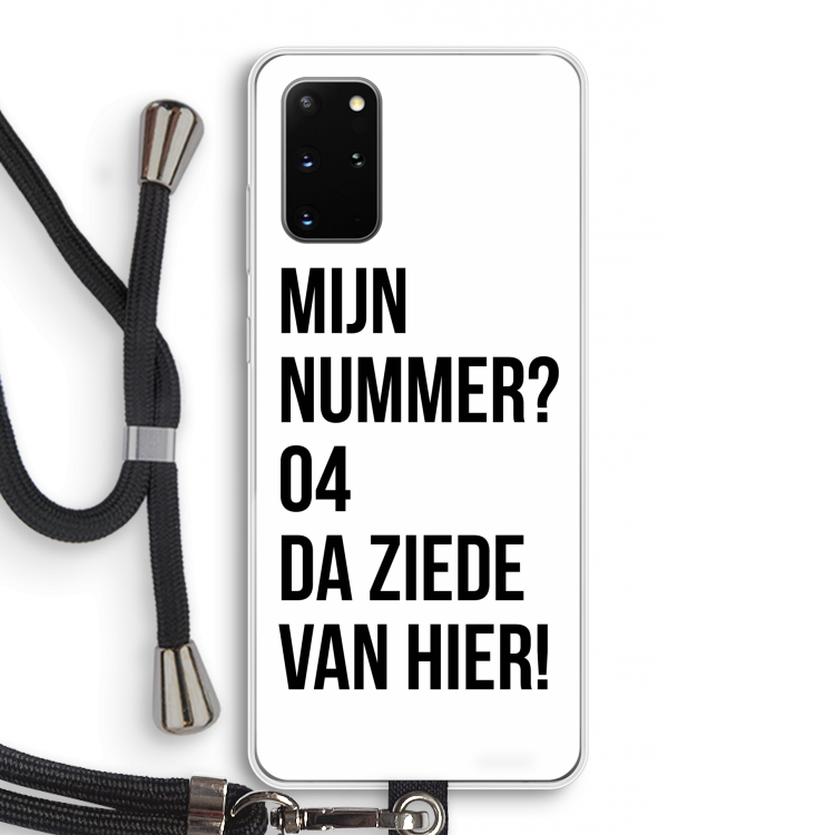 Da ziede van hier: Samsung Galaxy S20 Plus Transparant Hoesje met koord