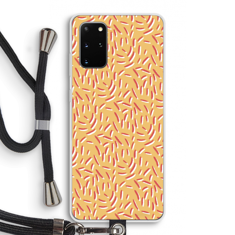Camouflage: Samsung Galaxy S20 Plus Transparant Hoesje met koord