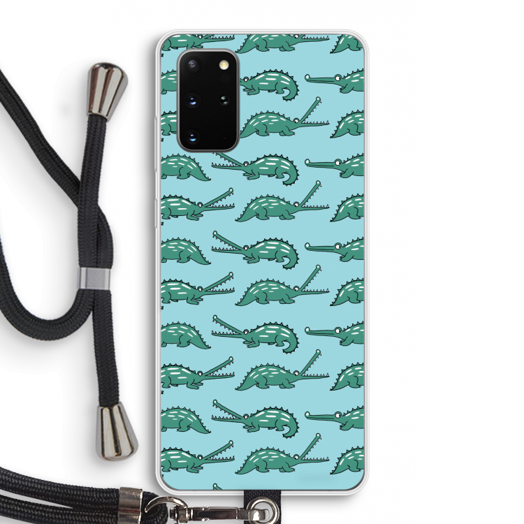 Kroko: Samsung Galaxy S20 Plus Transparant Hoesje met koord