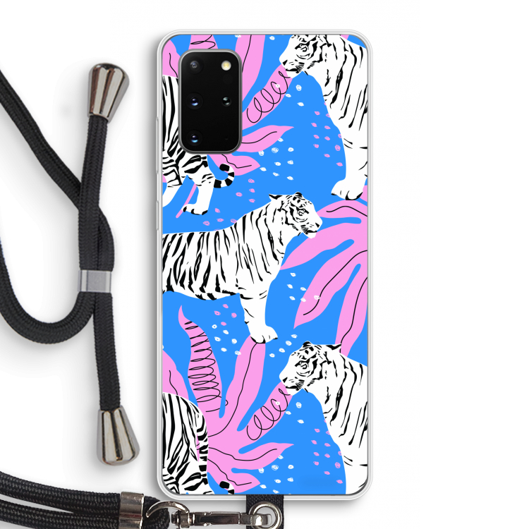 Tijger: Samsung Galaxy S20 Plus Transparant Hoesje met koord