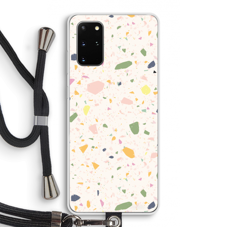 Terrazzo N°21: Samsung Galaxy S20 Plus Transparant Hoesje met koord