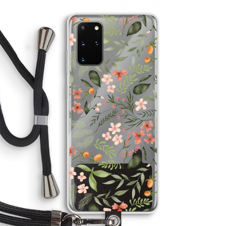 Sweet little flowers: Samsung Galaxy S20 Plus Transparant Hoesje met koord