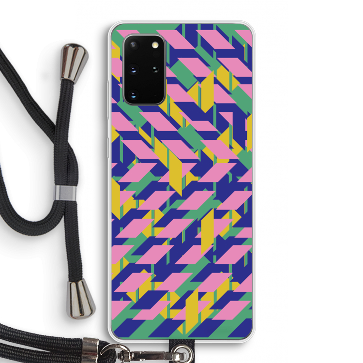 Skew Blush 1: Samsung Galaxy S20 Plus Transparant Hoesje met koord