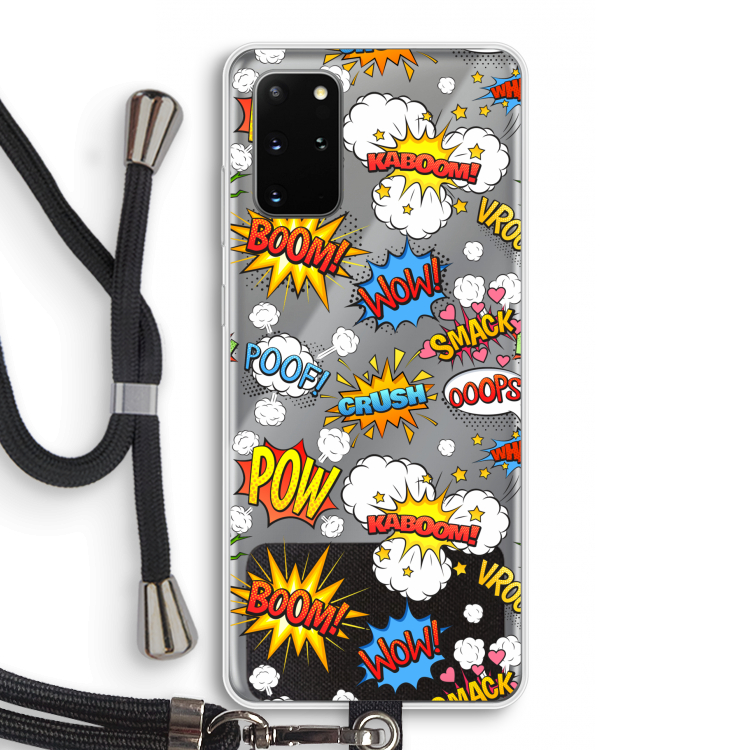 Pow Smack: Samsung Galaxy S20 Plus Transparant Hoesje met koord