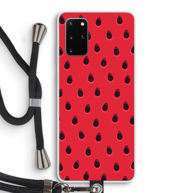 Watermelon: Samsung Galaxy S20 Plus Transparant Hoesje met koord