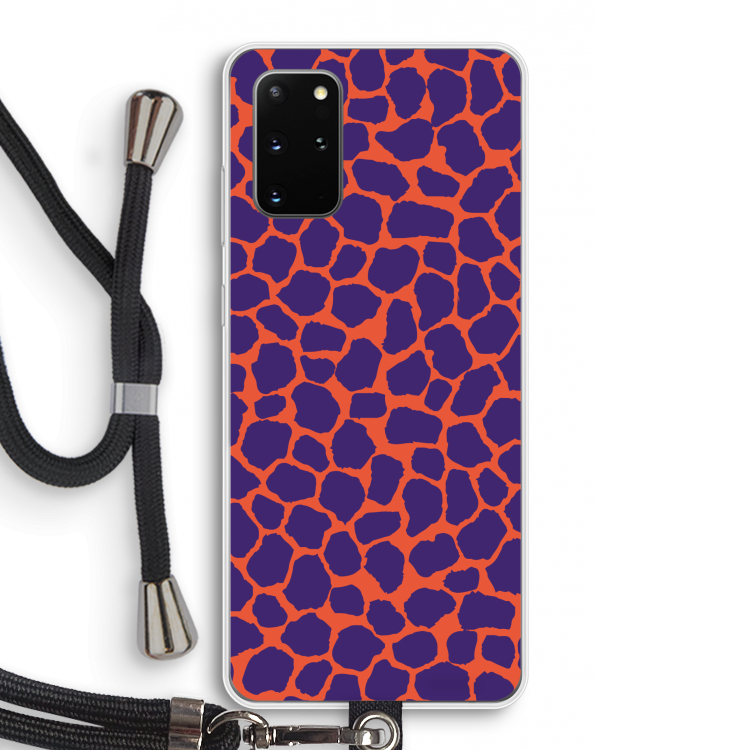 Purple Giraffe: Samsung Galaxy S20 Plus Transparant Hoesje met koord