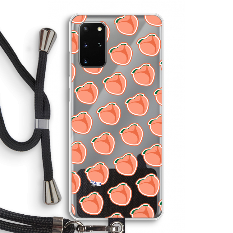 Just peachy: Samsung Galaxy S20 Plus Transparant Hoesje met koord